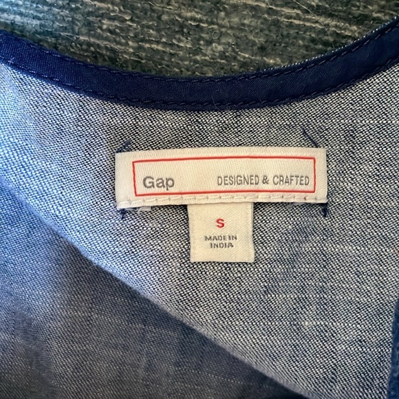 Gap Blue Sleeveless Denim Chambray Dress - Picture 9 of 12